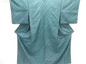 よろけ縞に花弁散らし模様単衣小紋着物